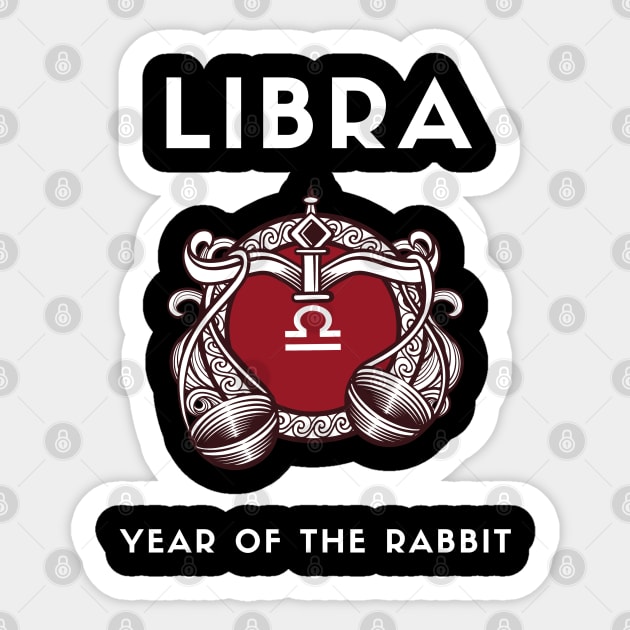 LIBRA / Year of the RABBIT Sticker by KadyMageInk